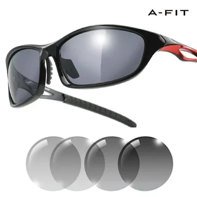 偏光調光スポーツサングラス メンズ UVカット アジアンフィット ゴルフ ランニング A-FIT(エーフィット)AF-S203HTN