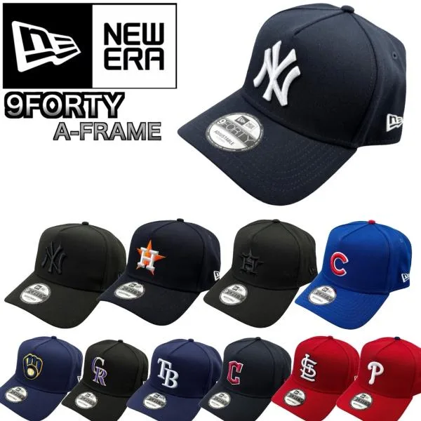 ニューエラ Newera キャップ A-FRAME ナインフォーティ LA ヤンキース カブス ヒューストン 9FORTY ドジャース 940 帽子 メジャーリーグ NEWERA 9FORTY A-FRAME