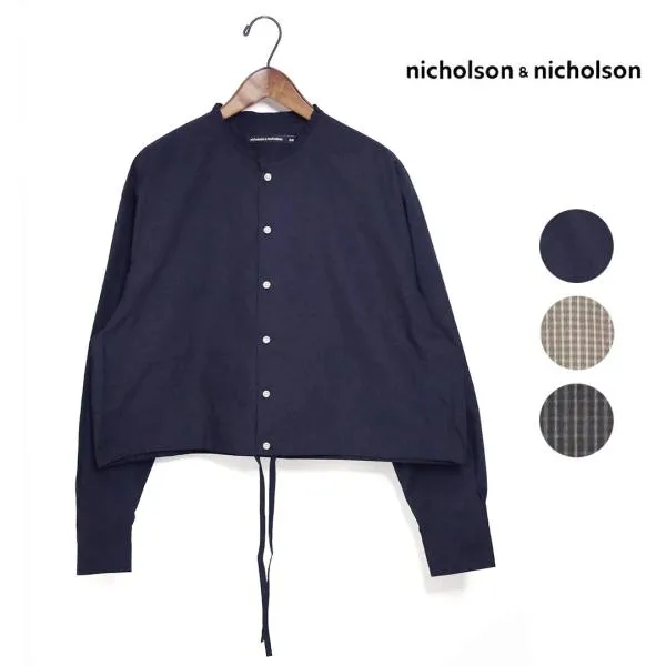 レディース nicholson&nicholson ニコルソンアンドニコルソン ショートレングスブラウス 品番:PEARL-W 2026秋冬【1枚までメール便配送可】