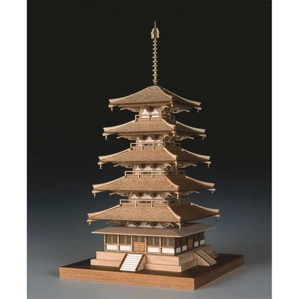 ウッディジョー 木製模型 1/150 法隆寺 五重の塔