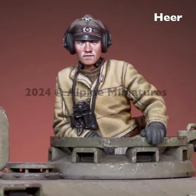 アルパインミニチュア レジンフィギュア 1/35 WWII ドイツ陸軍 キューポラにもたれる戦車指揮官 冬季 AM35315