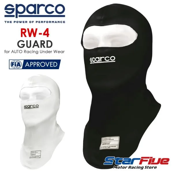 スパルコ フェイスマスク 4輪用 RW-4 GUARD 耐火 バラクラバ FIA8856-2018公認 Sparco 2026年モデル