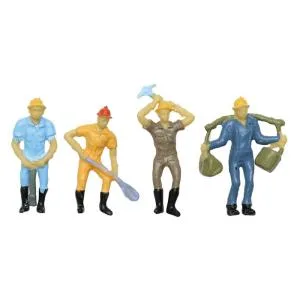 ジオラマ模型 工事現場の人 1/42 10個組 55587 ジオラマ 人物模型 1/42スケール 工事現場 作業員 フィギュア 模型 HOゲージ Nゲージ ミニチュア