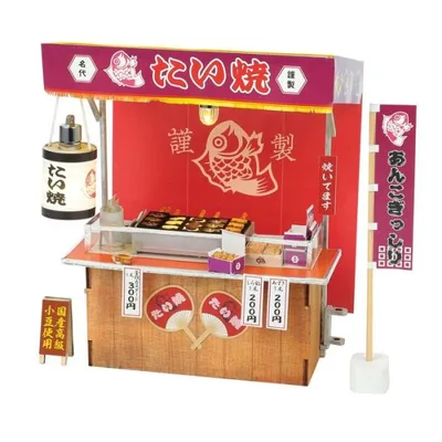 ミニチュア屋台キット たい焼き 58456 屋台 屋台セット たい焼き ジオラマ 模型 ミニチュア お店屋さんごっこ 工作キット 夏祭り お祭り 工作