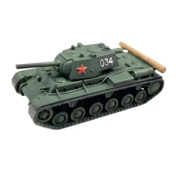 ソ連 KV-1重戦車模型 手のひらサイズ ソビエト重戦車模型 塗装済み完成品 卓上置物 リアルな質感再現 ホビー用品 砲塔可動 コレクター用 ジオラマ用