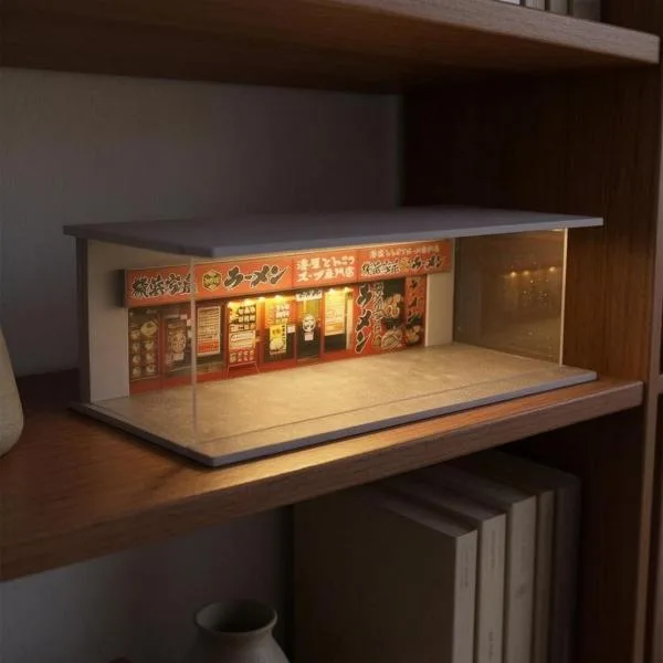 ジオラマガレージ 1:64 オフィス収納 リビングルーム 整然としたモデルカーディスプレイケース スタイルB