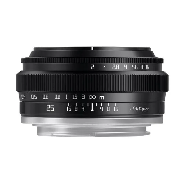 TTArtisan 25mm f/2 C 富士フイルムXマウント 単焦点レンズ MF カメラレンズ 国内正規品 保証2年 標準 銘匠光学