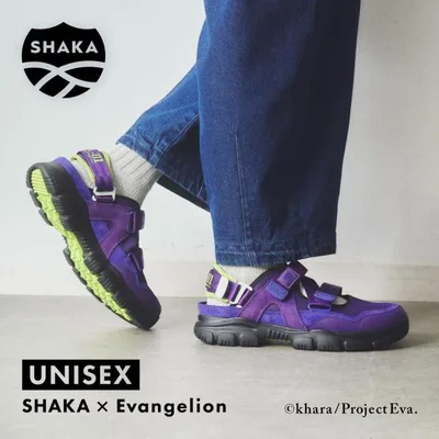 シャカ SHAKA スニーカー サンダル スポーツサンダル メンズ 新世紀エヴァンゲリオン コラボ EVA-01 初号機 限定 EVANGELION パープル SK-217EVA