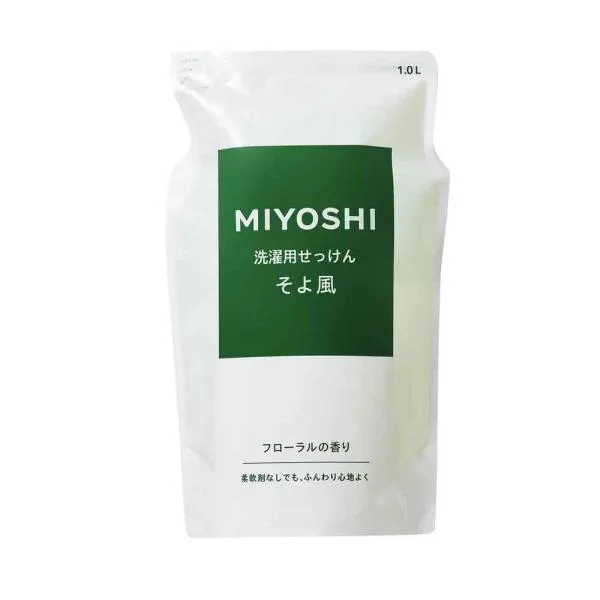 ミヨシ石鹸 液体せっけんそよ風 詰め替え スタンディングタイプ 1000ml
