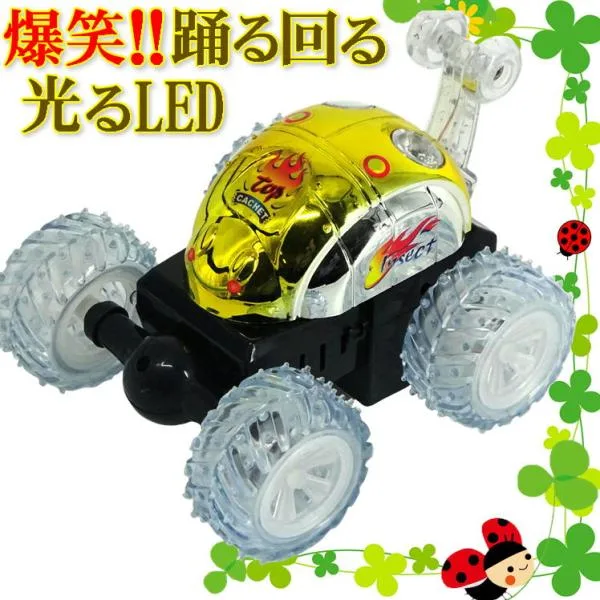 ラジコン 車 子供 おもちゃ 玩具 ラジコンカー オフロード 人気 野外 室内 遊び くるま RC てんとう虫 回転走行 プレゼント くるくるラジコンカー