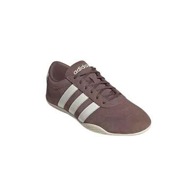 アディダス(adidas)(レディース)スニーカー スポーツシューズ グランドコート ロー ブラウン ホワイト OOV59-JQ7226 スポーツ カジュアル シューズ
