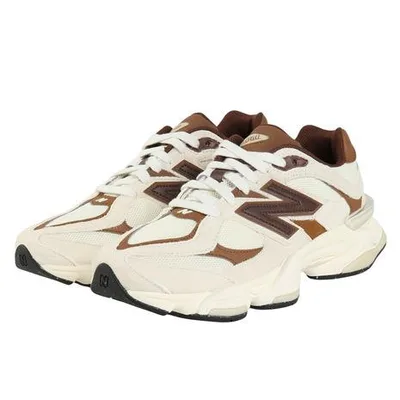 New Balance (ผู้ชาย, ผู้หญิง) รองเท้าผ้าใบรองเท้าวิ่ง 90/60 สีขาวสีน้ำตาล U90603EGD กีฬารองเท้าลำลอง