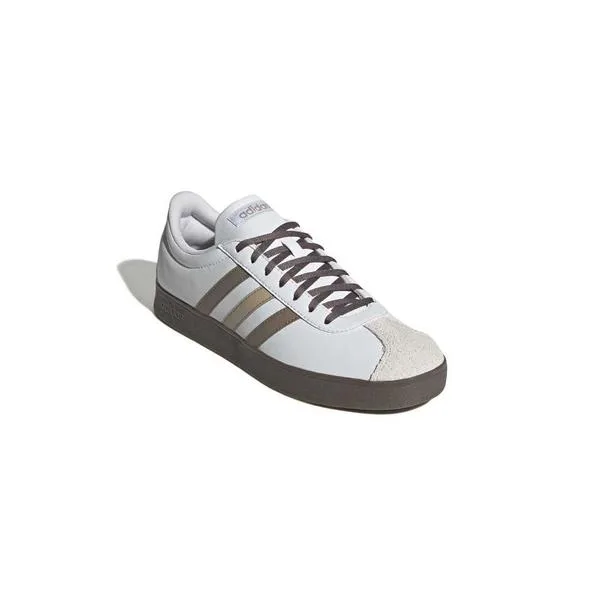 アディダス(adidas)(メンズ、レディース)スニーカー スポーツシューズ VL コート ベース ホワイト ブラウン NLF52-KH9489 カジュアルシューズ スポーツ