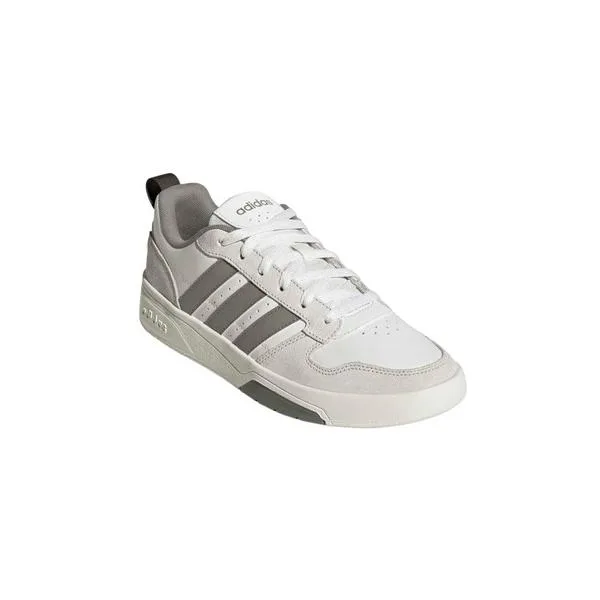 アディダス(adidas)(メンズ)スニーカー スポーツシューズ コートウェーブ ホワイト グレー OQN06-KI9128 スポーツ カジュアル シューズ
