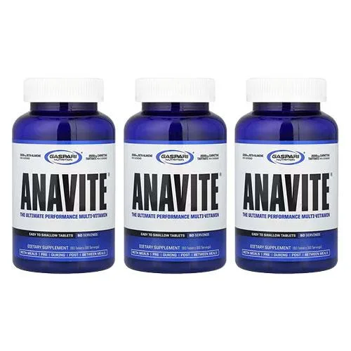 マルチビタミン & ミネラル アナバイト 3個セット 約3ヶ月分 180粒×3個 Gaspari Nutrition ギャスパリ 筋トレ 栄養補給 トレーニングサポート