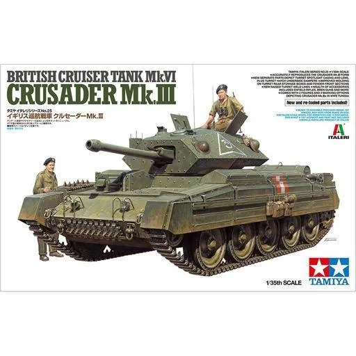 中古プラモデル 1/35 イギリス巡航戦車 クルセーダーMk.III 「タミヤ・イタレリシリーズ No.25」 ディス