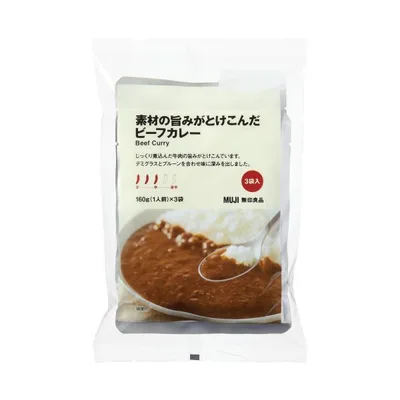 無印良品 素材の旨みがとけこんだ ビーフカレー 160g1人前×3袋入 TCZ78A4A