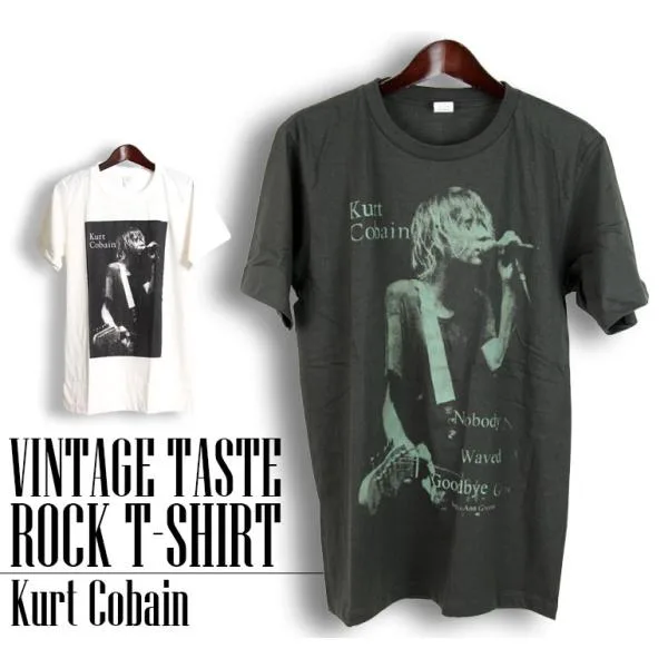 爆買 ヴィンテージロックTシャツ バンドTシャツ パンク ニルヴァーナ Kurt Cobain M L XL 2XLサイズ 黒 白 ロックT メタルT