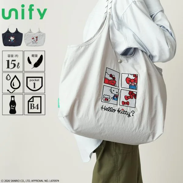 【公式】Unify × Sanrio characters サンリオ トートバッグ 刺繍 撥水 ハローキティ supk-01h