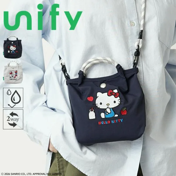 【公式】Unify × Sanrio characters サンリオ ポシェット ポーチ 刺繍 ハローキティ SUPK-03H