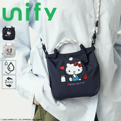 【公式】Unify × Sanrio characters サンリオ ポシェット ポーチ 刺繍 ハローキティ SUPK-03H