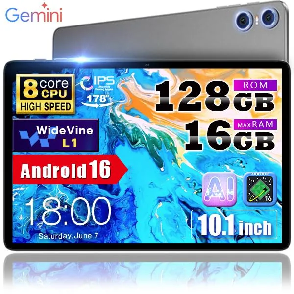1000円OFF★10インチ【ケース付】Wi-Fiモデル GPS対応 Android16 128GB タブレット WideVineL1 タブレットPC タブレット端末 P30T 本体 TECLAST クーポン10/15迄