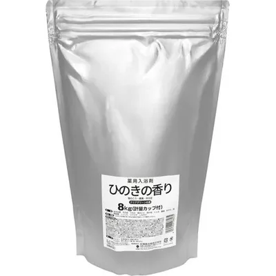 紀陽除虫菊 業務用入浴剤 ひのきの香り 8kg(計量カップ付き) 1パック