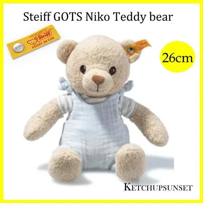 ぬいぐるみ 赤ちゃん 出産祝い シュタイフ テディベア Gots ニコ ベビー向け オーガニックぬいぐるみ Steiff organic cotton GOTS NikoTeddy Bear