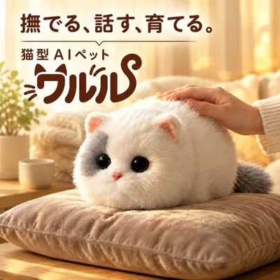 猫 AIペット ワルル walulu おしゃべり ChatGPT AIロボット 音声認識 おもちゃ ぬいぐるみ ねこ ギフト 贈り物 正規販売店