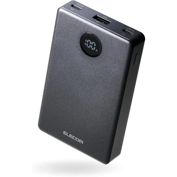 エレコム モバイルバッテリー 半固体電池 iPhone 大容量 10000mAh 35W Type-C USB-A 残量表示 軽量 EC-C61 公式店 安全 安心 日本メーカー
