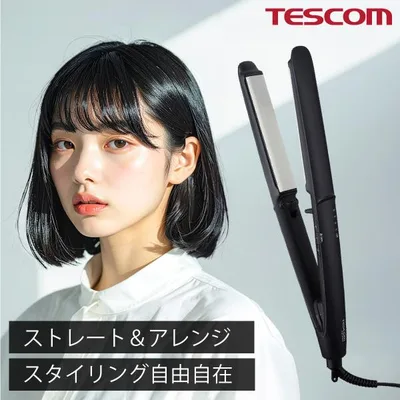 ■コスパ抜群■ ヘアアイロン ストレート テスコム ストレートアイロン コテ ロングプレート マイナスイオン 24mm 1年保証 TS300A-K/E 公式店 日本メーカー