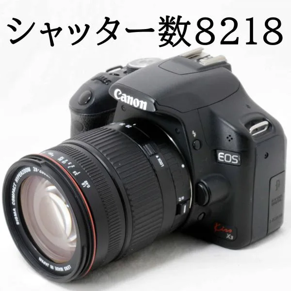 キャノン デジタル一眼レフカメラ Canon EOS Kiss X3 AF 28-200mm レンズキット SDカード付き 初心者 おすすめ 中古 爆買 難有