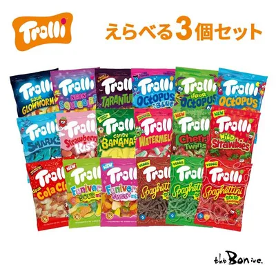 【選べる3個セット】Trolli トローリ グミ 100g×3 |クリックポスト|グミ ぐみ 詰め合わせ お菓子 おやつ 海外 輸入 送料無料 ポイント消化