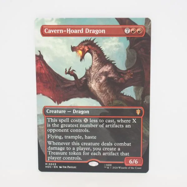MAGIC The Gathering MTG Cavern-Hoard Dragon M 0023 HOC・EN ボーダーレス トレーディングカード ∴WU5833