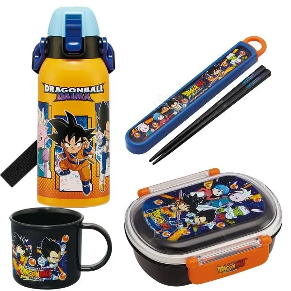 ドラゴンボールDAIMA お買得4点セット 抗菌 お弁当箱 中子付 360ml 箸&箸箱 コップ 水筒600ml