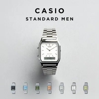 CASIO STANDARD MEN カシオ AQ-230A 腕時計 時計 ブランド メンズ レディース チープカシオ チプカシ アナデジ 日付 角型 ギフト プレゼント