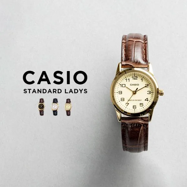 CASIO STANDARD LADYS カシオ LTP-V001GL 腕時計 時計 ブランド レディース チープ チプカシ アナログ レザー 日本未発売 ギフト プレゼント