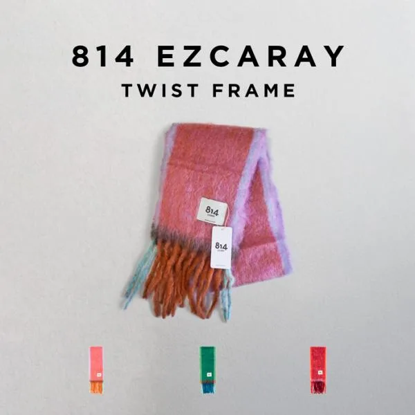 814 EZCARAY FOULARD TWIST FRAME マフラー ツイストフレーム ブランド スペイン 雑貨 メンズ レディース おしゃれ かわいい 高級 ウール ギフト プレゼント
