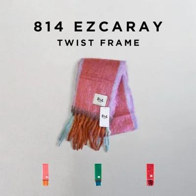 814 EZCARAY FOULARD TWIST FRAME マフラー ツイストフレーム ブランド スペイン 雑貨 メンズ レディース おしゃれ かわいい 高級 ウール ギフト プレゼント