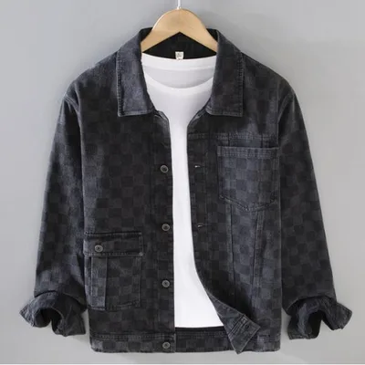 シャツ メンズ デニムシャツ 無地 長袖シャツ トップス 開襟シャツ カジュアルシャツ メンズシャツ服