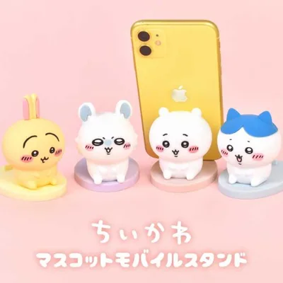 スマホスタンド ちいかわ ハチワレ うさぎ モモンガ シリコン 卓上 マスコットモバイルスタンド iPhone android 対応