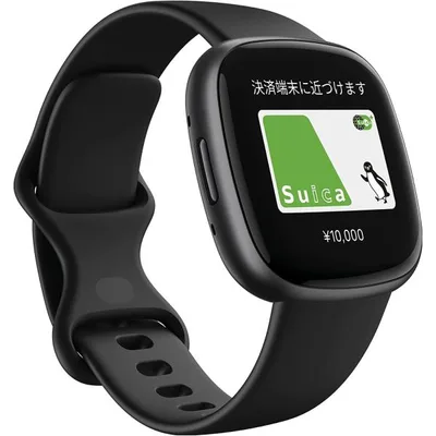 Google Fitbit Versa 4 スマートウォッチ ブラック/グラファイトアルミニウム フィットビット 本体 心拍計 日本正規品 ギフト