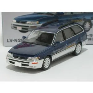 トヨタ カローラワゴン Lツーリング オプション装着車(青/銀)96年式 LV-N287a【トミーテック社1/64ミニカー】【トミカの時】