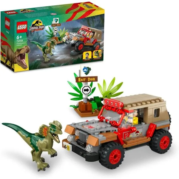 レゴ LEGOブロック ジュラシックワールド ディロフォサウルスの襲撃 76958
