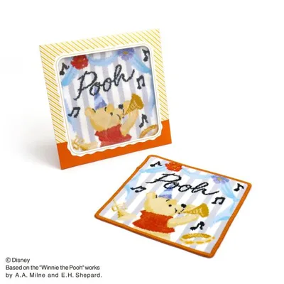 ディズニー Disney シェニール織りタオルハンカチ くまのプーさん ラッパ プチギフト プレゼント お祝い 贈り物 タオル美術館