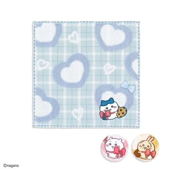 ちいかわ タオルハンカチ タオル 名入れ 刺繍 チョコ&クッキー プチギフト プレゼント お祝い 贈り物 敬老の日 タオル美術館