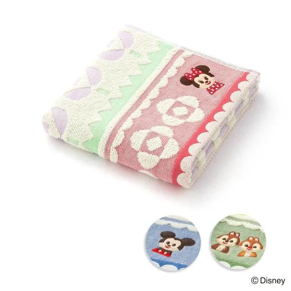 Disney ディズニー フェイスタオル KIDEA キディア HANAYAGU 名入れ 刺繍 ギフト 贈り物 タオル美術館 プレゼント