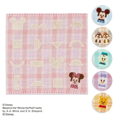 Disney ディズニー タオルハンカチ KIDEA キディア ERABU 名入れ 刺繍 プチギフト 贈り物 タオル美術館 プレゼント