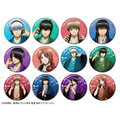 TVアニメ『銀魂』 描き下ろし 和装ヘッドフォンver. トレーディンググリッター缶バッジ (12個入りBOX) Accessories