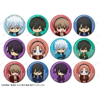 TVアニメ『銀魂』 和装ヘッドフォンver. トレーディング ちびキャラ グリッター缶バッジ (12個入りBOX) Accessories
